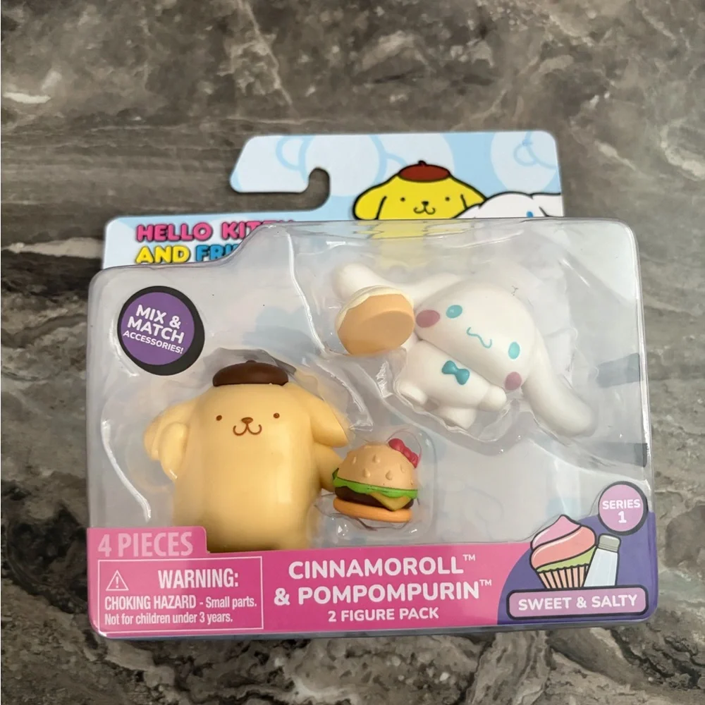 Sanrio Cinnamoroll‎ & Pompompurin Figure Set - Yellow and White